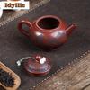 230ml Yixing Purple Clay Teapots Handmade View Hills Pot Raw Ore Dragon's Blood Sand Tea Infuser Kettle Zisha Tea Set Collection