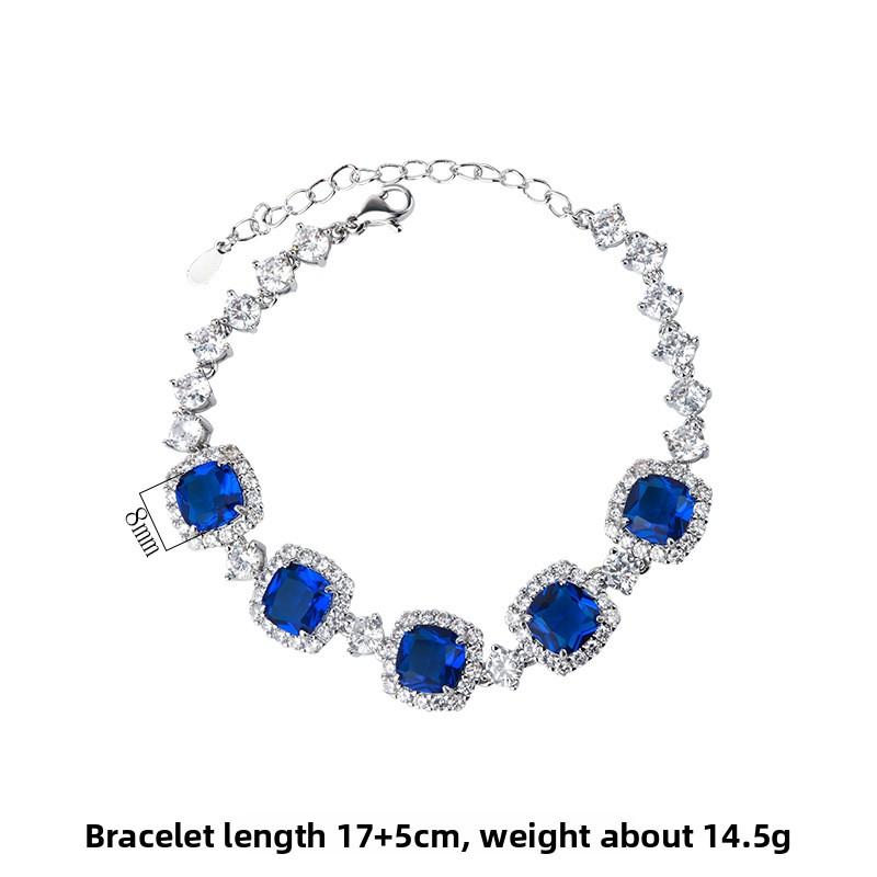 Jewelry European and American Retro Simulation Color Treasure Light Luxury Full Diamond Bracelet Bracelet Jewelry