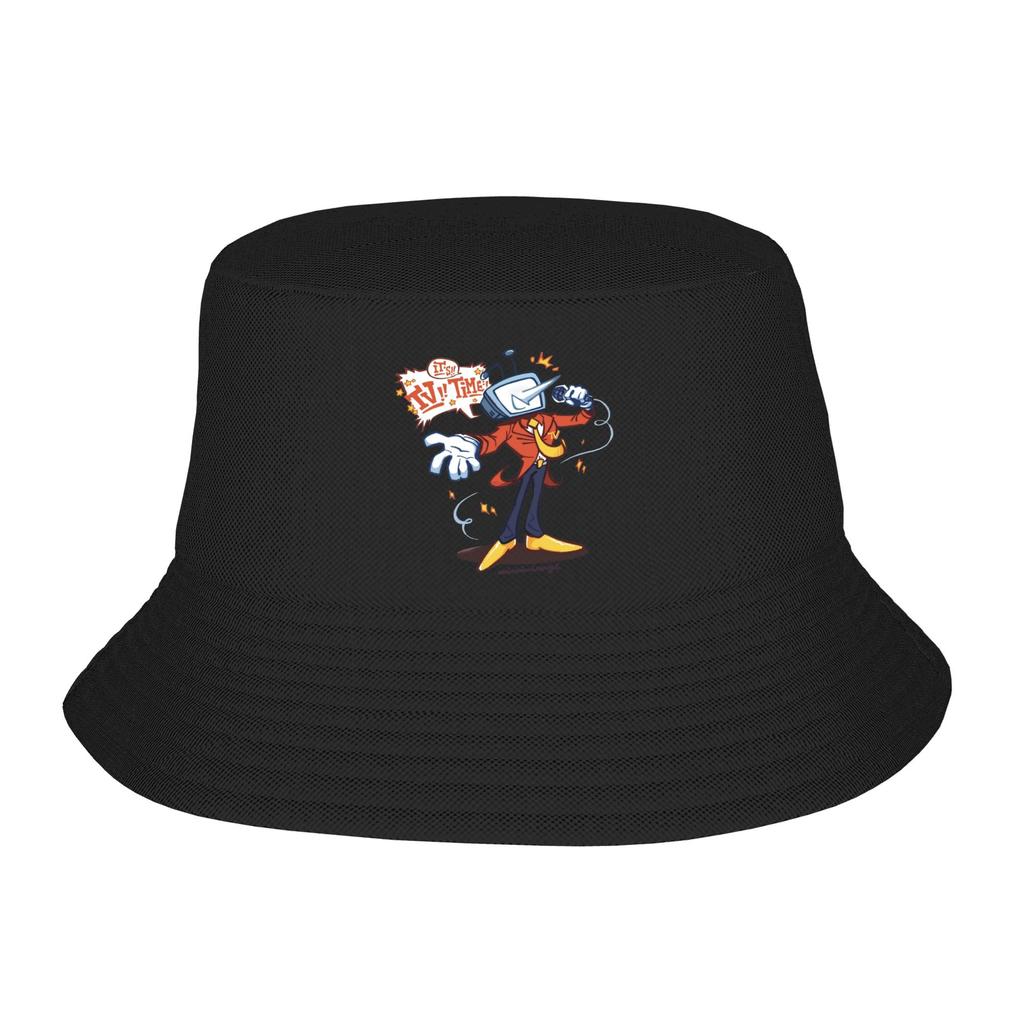 Deltarune Its TV TIME Bucket Hats Spring Picnic Headwear Stuff Tenna Fishing Hat for Women Unisex Boonie Hat Lightweight