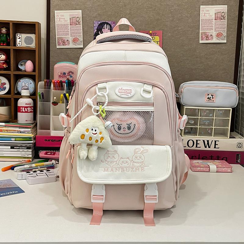 High value Shoulder Bag Cute and Sweet Large Capacity Leisure Travel Backpack Simple and Versatile Junior High School Student Bag