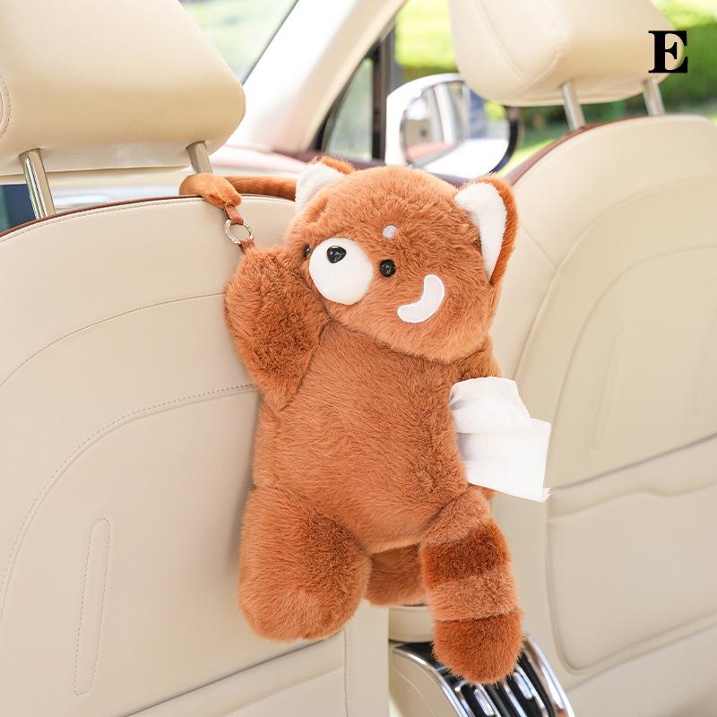 Universal Car Tissue Hanger Doll Cute Creative Hanging Tissue Holder Plush Vehicle Tissue Case Paper Box Car Accessories