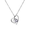 European and American Hollow Zirconia Heart Necklace Clavicle Chain