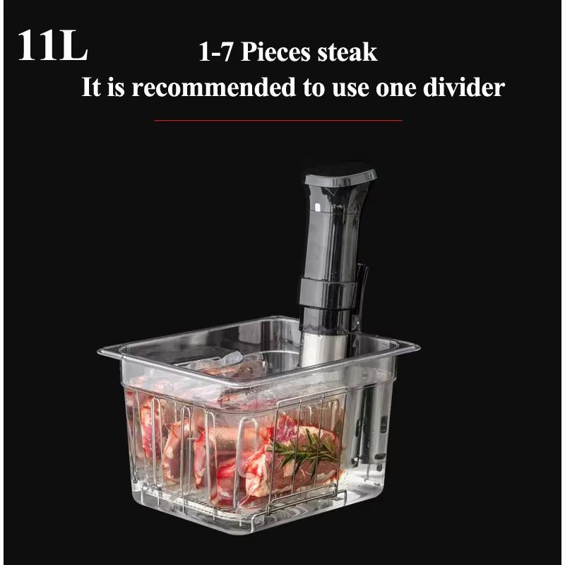 

Sous Vide Cooker Container 6L 11L Two Sizes Food Grade PC Material For Immersion Circulators Durable Kitchen Tool 11L