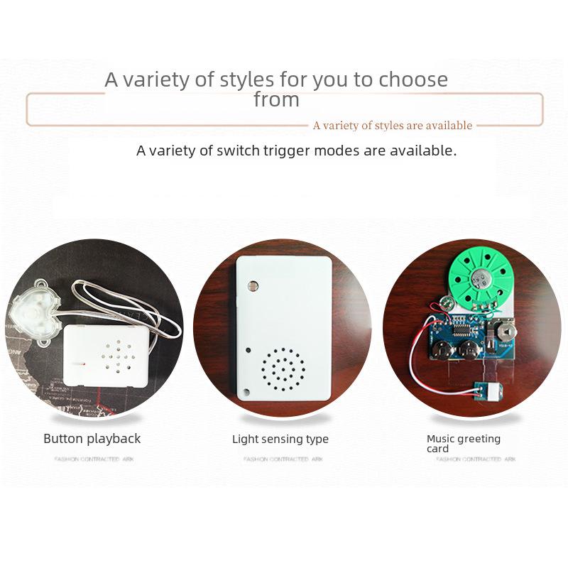 Felicitare de felicitare cu muzică de înregistrare vocală pentru ziua de naștere de Crăciun