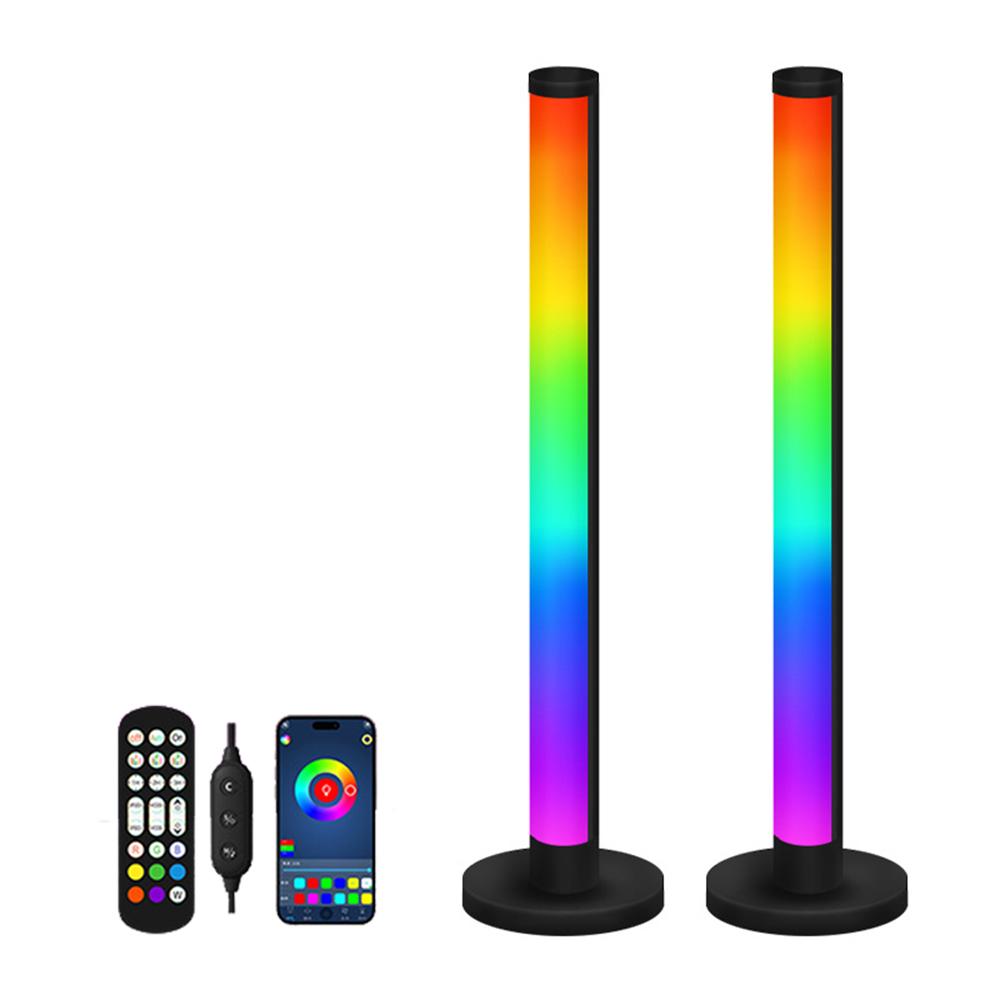 

KBB-8 2Pcs Magic RGB Rhythm Pickup Lamp 180 Degree Luminous Desktop Atmosphere Light,Small Size A