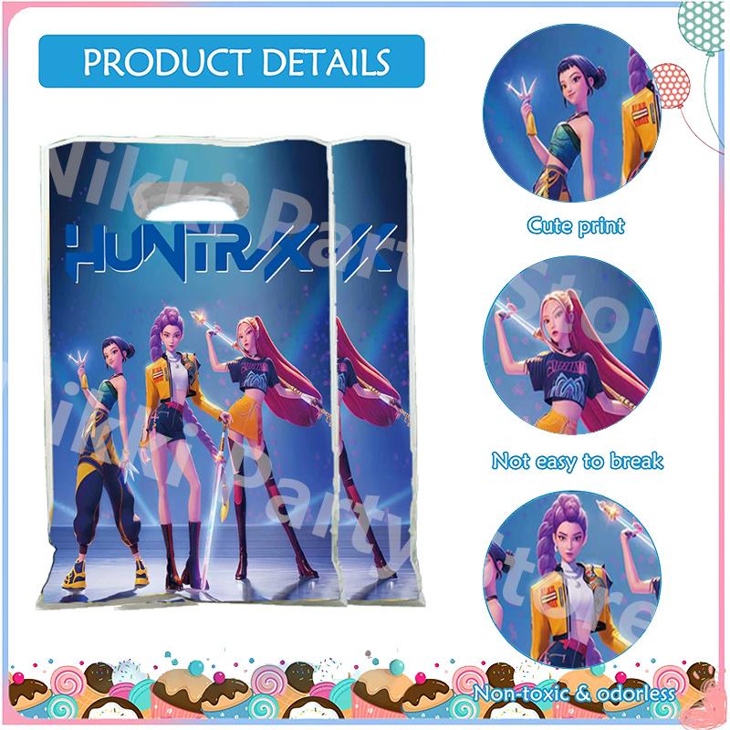 Sacos de Festa Caçadores de Demônios Kpop 16,5*25cm Sajaboys Saco de Doces Saco Surpresa Suprimentos de Festa de Aniversário Decorações Presente para Menina Lembrancinhas de Festa
