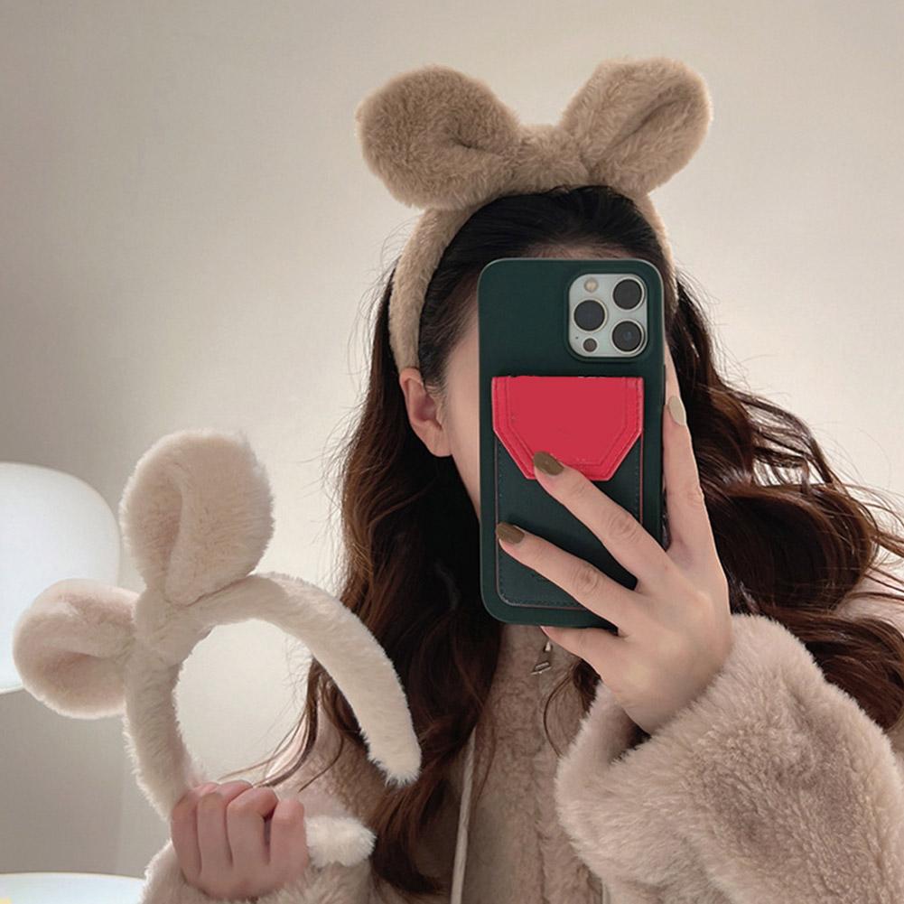 Cute Bear Ears Plush Hairbands Girl Lovely Hair Band Hair Hoops Fashion Washing Women Makeup He U9S3