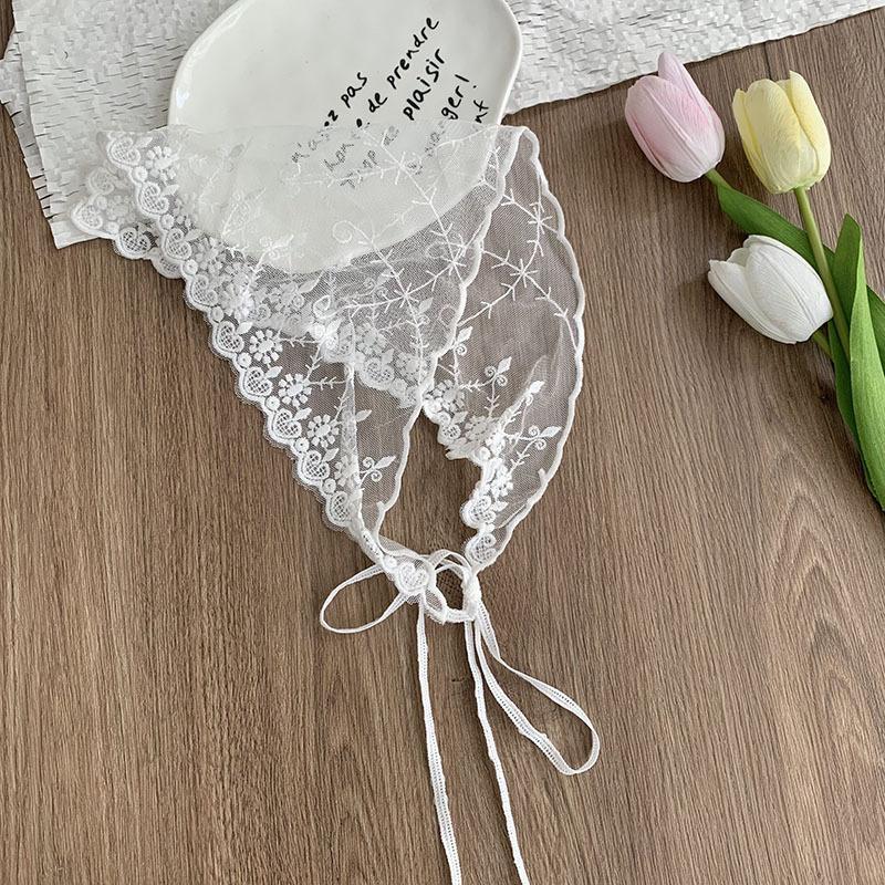 

Ретро кружевной треугольный платок на голову, кружевная повязка для волос с вышивкой для женщин, девушек, модная треугольная короткая юбка, полуюбка, накладка на ягодицы