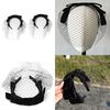 Unique Black Veil Mesh Veil Headbands 1920s Fascinator Headpiece Birdcage Veil Hair Decors For Bridal Halloween Parties