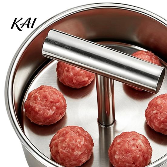 Fish Ball Maker Tool Stainless Steel Meatball Maker, 6/12-Hole Manual Meat Press Mold for Homemade Cooking Minced Beef Pork Balls, Non-Stick