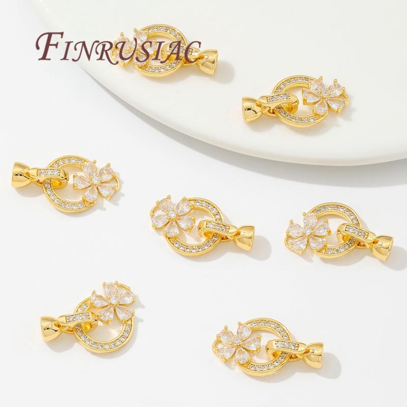Locks For Bracelets 18K Gold Plated Connector Fasteners Clasp For Jewelry Handmade DIY Jewelry Making Components