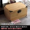 European Retro Rectangular Wooden Jewelry Box with Lid Lock Home Desktop Organizer Food Storage Cosmetic Container