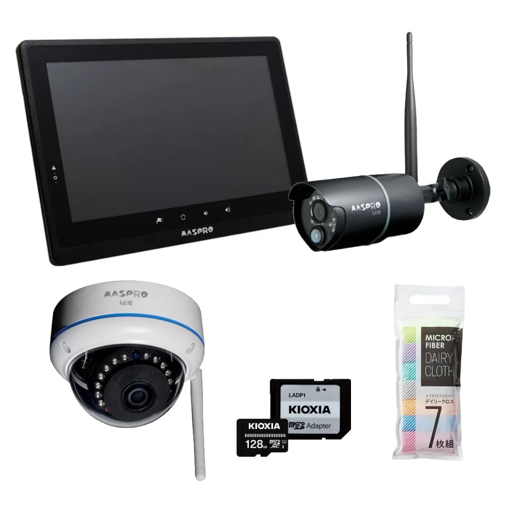 

Maspro Electric Works Monitor Wireless HD Camera Set inch Monitor EP2WCFL Dome Type Additional Camera Cross Set & 10.1 &