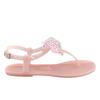Sandales Cristal Noué Tissu Diamant Coloré Été Chaussures Plates Femmes Plage PVC Blanc