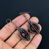 Red Garnet Jewelry, 999 Copper Wire Wrapped Earrings, Handmade Gemstone Jewelry Earrings For Memorial Day
