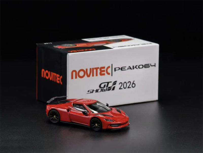[Vor] Peako64 1:64 Novitec 296 N Largo Rot / Gelb Gt Show Edition Diecast Modellauto