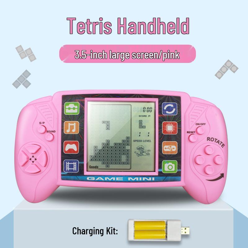 Classic Nostalgic Tetris Game Console for Children - Educational Retro Handheld Toy Gift