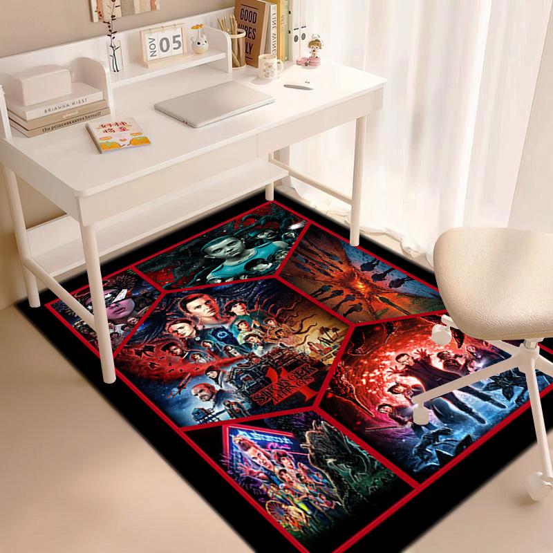Halloween Horror Horror Theme Stranger Things Carpet Home Living Room Decoration Table and Chairs Anti Slip Door Mat Outdoor Picnic Mat Carpet A7
