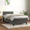 Exclusive House - Slatted Bed Base with Mattress Dark Grey 100x200 Cm