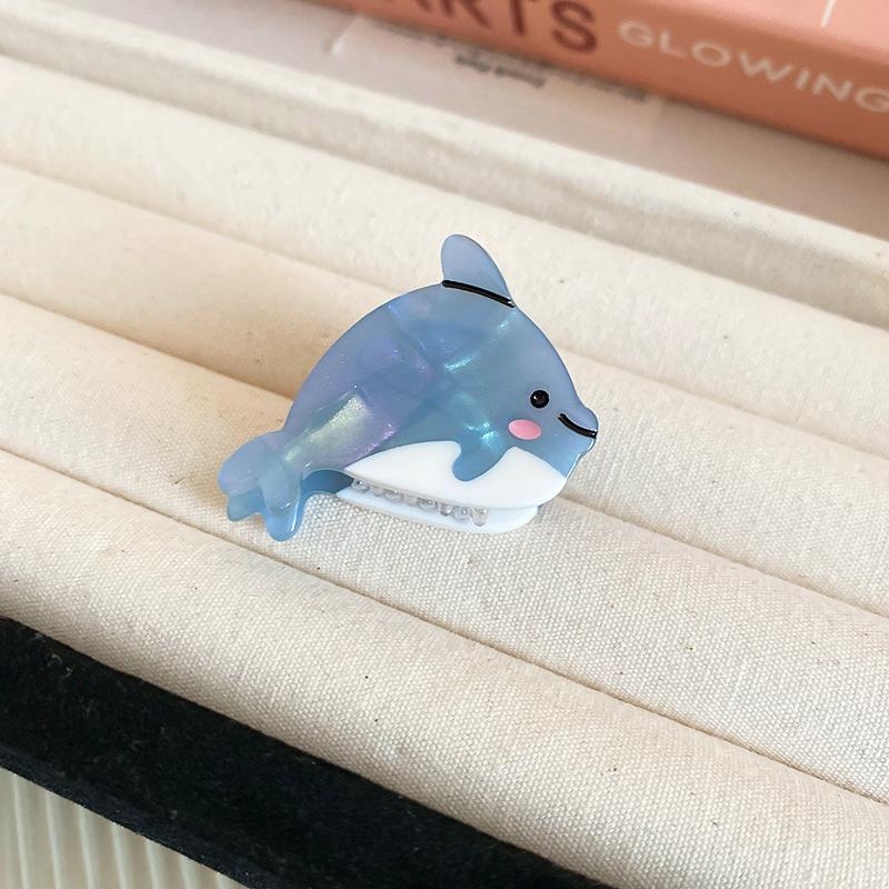 1 urocza kreskówkowa muszelka, krab, konik morski, ośmiornica, wieloryb, delfin, spinka do włosów w kształcie pazura rozgwiazdy, słodka i mała spinka do włosów do grzywki