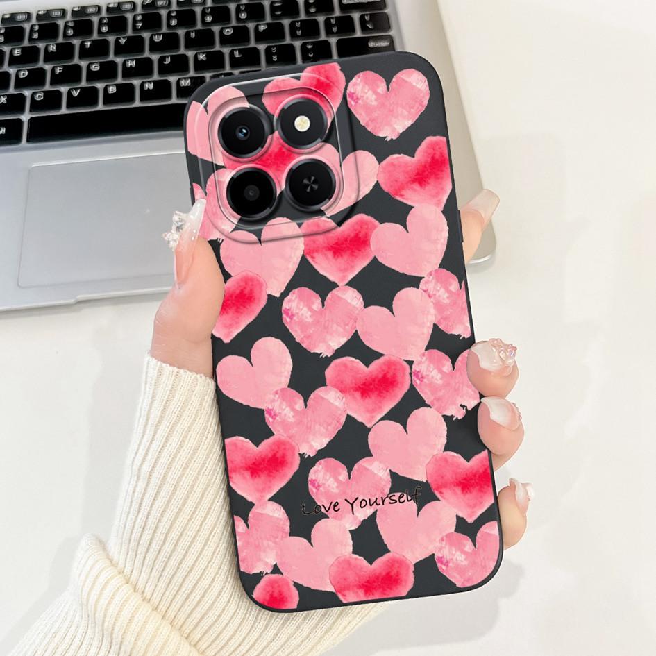 6.61" For Honor X6c 2025 Case Cute Panda Rabbit Soft Liquid Silicone Shockproof TPU Back Cover For HonroX6c Play 9C NIC-LX1 Para