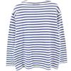 SAINT JAMES Made In France Long Sleeve Boat Neck Basque Shirt SM Blue Men's Used