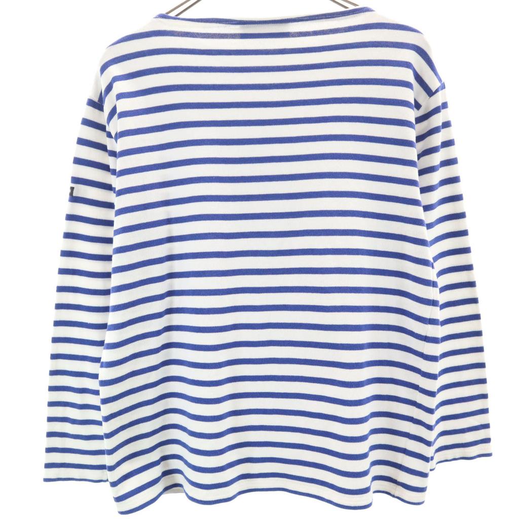 SAINT JAMES Made in France Long sleeve Boat neck Basque shirt SM Blue Men's Used