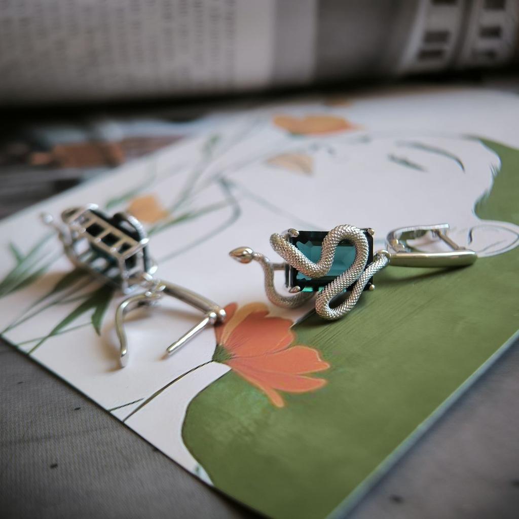 Silberohrringe mit London Blue Topas 11.733ct (2178309)