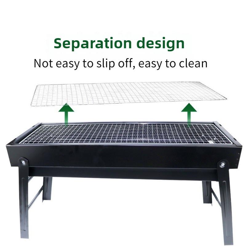 Kalınlaştırılmış Büyük Boy Barbekü Izgarası Dış Mekan Barbekü Taşınabilir Kömürlü Izgara Katlanabilir Barbekü Pişirme Araçları