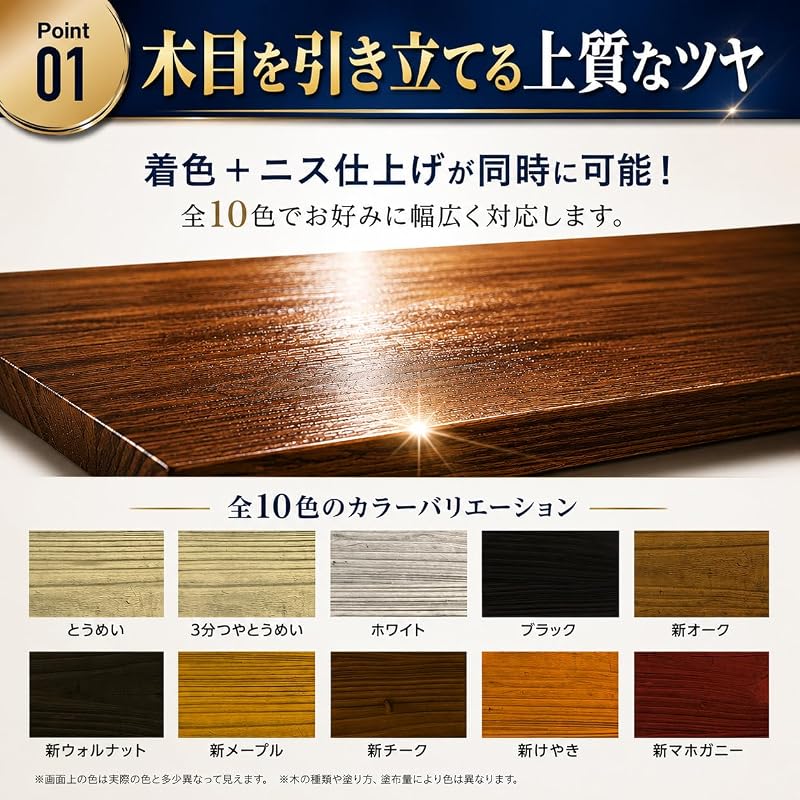 Kanpe Hapio Water-Based Glossy Varnish, High Durability, Low Odor, Food Sanitation Law Compliant, Sick Building Syndrome Compliant, Water-Based