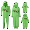 Christmas Print Family Matching Hooded Long Sleeved Zippered Jumpsuit Set