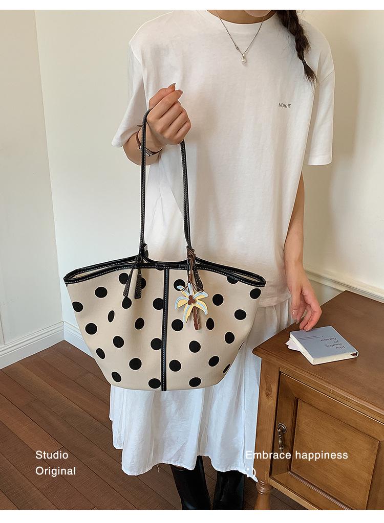 2026 Summer Polka Dot Bow Shoulder Bag for Women
