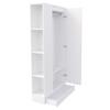 Wardrobe 70*40*170cm, Single-Door Design, with Shelves and Drawers, Pure White