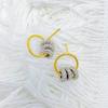 Bao Yi Long S925 Silver Interlocking Hoop Earrings - Elegant Women's Luxury Design