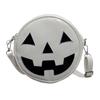 Purse Round Halloween Pumpkin Crossbody Bag Adjustable Strap Pumpkin Devil Shoulder Bag  Men/Women