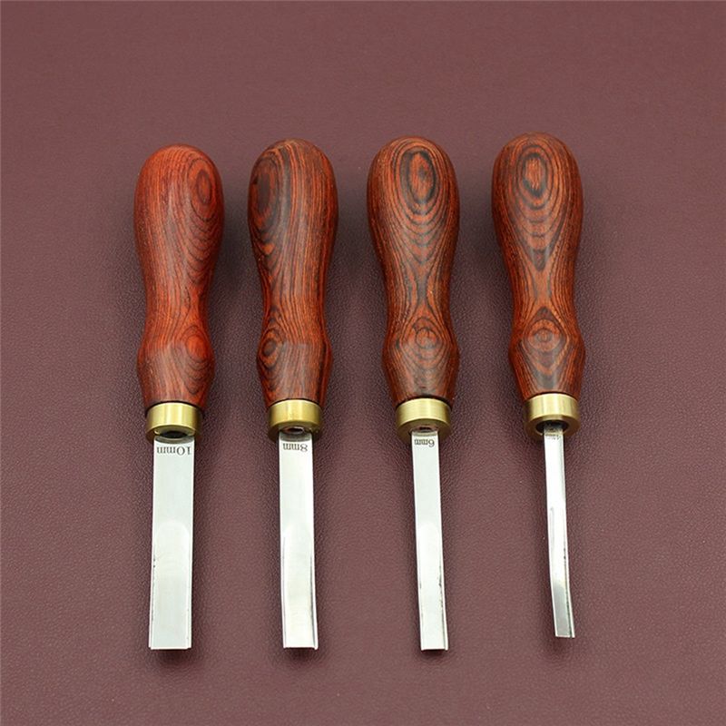 AEE4-Leather Edge Bevelers Leather Craft Thinned Tool,DIY Skiving Beveling Cutting Tools With Wood Handle Trimmer