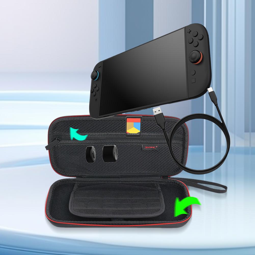 Carrying Case with 8-Bit Game Cartridge Storage Box Portable Storage Bag Zipper Handbag for Switch 2 Game Console & Accessories