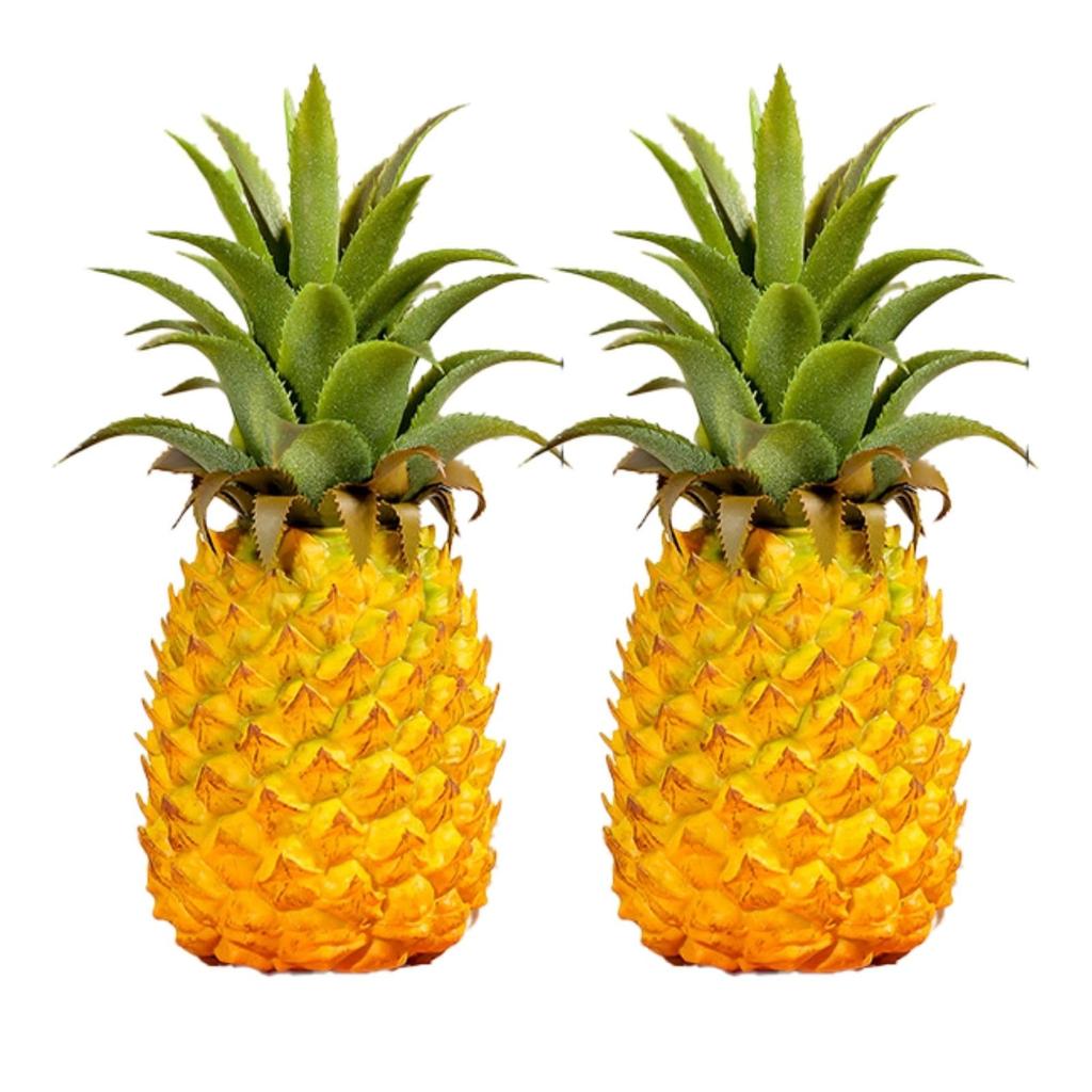 Archnote Food Sample Fruit Pineapple Display Figurine, Realistic, 2 Pieces