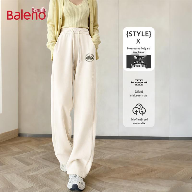 Baleno Women's High-Waist Drawstring Casual Trousers