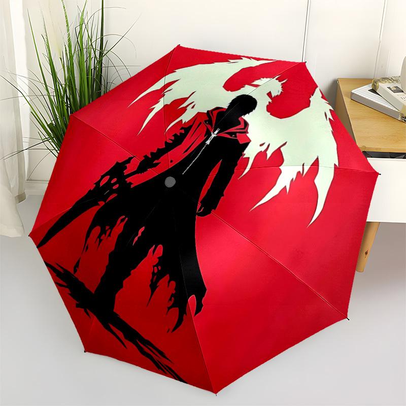 1pc Devil May Cry Automatic Opening/closing Umbrella, Foldable Sunshade, Perfect Gift for Friends, Durable Plastic Handle Yy250808078
