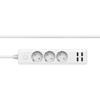 4 USB Port Power Plugs Power Strips Charger 5V 2.4A USB Output 2200W Power with 150cm Cable for Home and Office Use