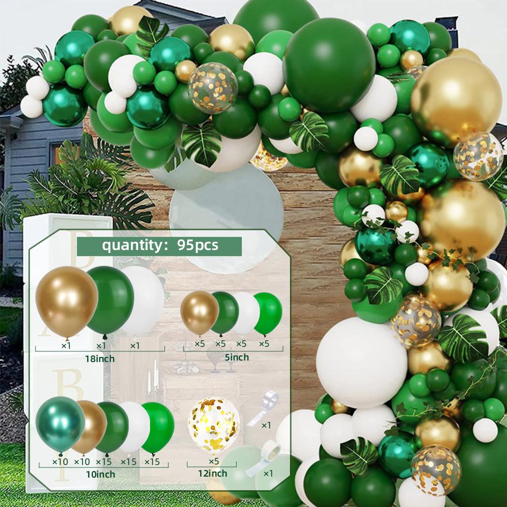 Black Gold Sequins Latex Balloon Chain Set Birthday Party Decoration Balloon Wedding Package