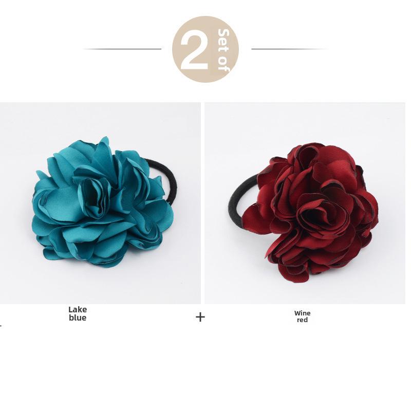 Korean Fashion Fabric Floral Hair Accessory: Camellia Rose Hairband
