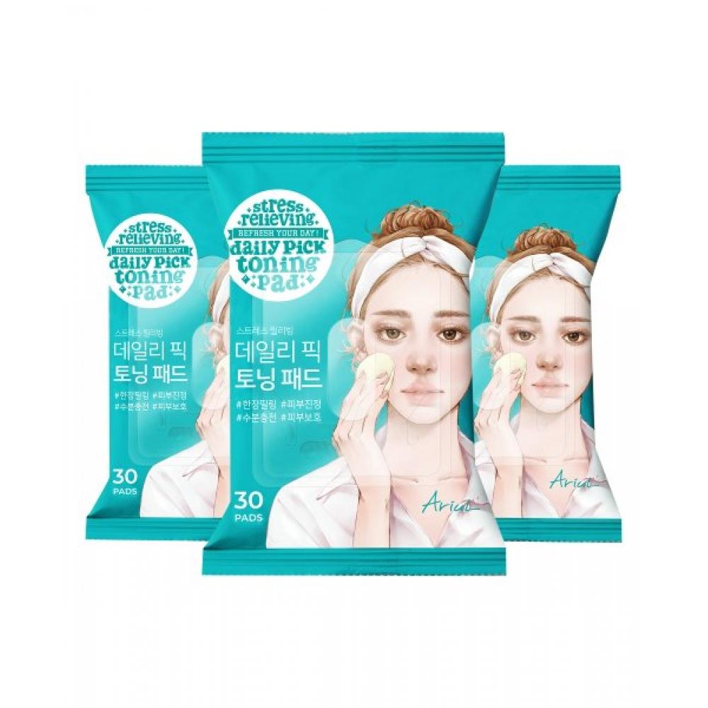 Ariul Stress Relief Pureful Daily Pick Toning Pad X3