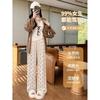 Grey Bow Glutinous Rice Yamamoto Pants Women's Spring and Autumn Vertical Straight Tube Small Lazy Casual Wide-leg Pants