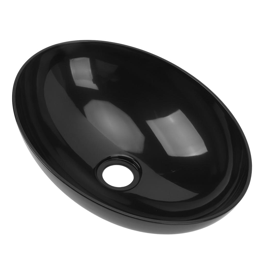 RV Oval Sink 15.72x11.37x5.59in Acrylic Kitchen Hand Wash Bowl Sink with 50mm Drain Outlet for Boat Yacht Motorhome
