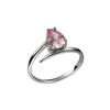 Süßes und Cooles Mädchen Pfirsichblüte Nischen-Designgefühl Einfacher Wassertropfen Rosa Diamant Zirkon Leichter Luxus Öffnungsring