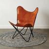 Vintage Relax Arm Chair Lounge Accent ručně vyráběné kožené křeslo Butterfly skládací