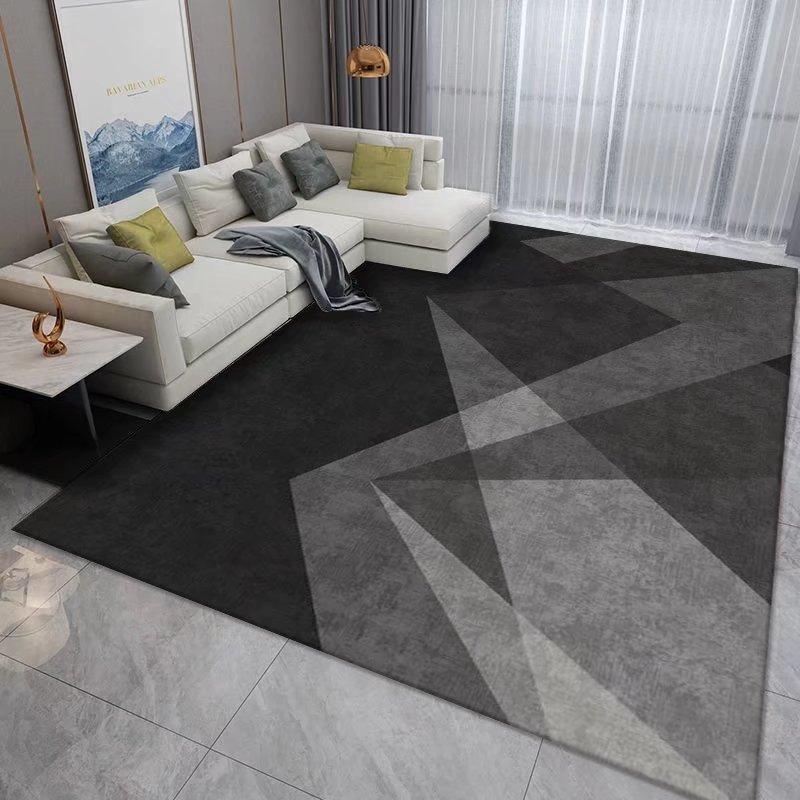 Einfacher einfarbiger Teppich Wohnzimmerdekoration Teppiche Flur Schwarz Große Flächenteppiche Schlafzimmer Bettseite Weiche Bodenmatte Rutschfest