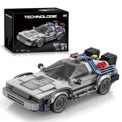 1:24 Blocos de Construção de Carros de Corrida de Filmes Clássicos Modelo MOC Carros Esportivos Brinquedos De Volta Para o Futuro Veículo Presentes de Festival para Meninos Crianças